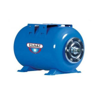 Гидроаккумулятор горизонтальный синий Zilmet ULTRA-PRO - 24л. (PN16, мемб.бутил, фланец стальной)