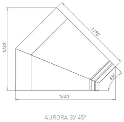 Холодильная витрина Brandford Aurora зу 45