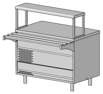 Прилавок с охлаждаемой столешницей ЦМИ Волга ПОСнп (1120х700(1030)х1240 мм)